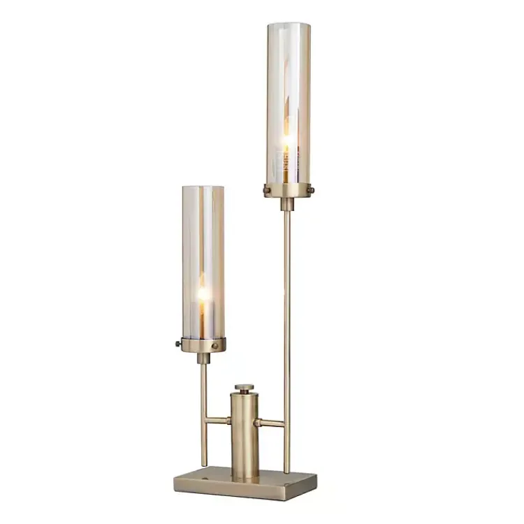 Kirklands Home Table Lamps|Metal Double Stem Table Lamp Gold