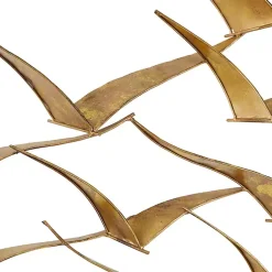 Kirklands Home Wall Plaques|Metal Flock of Birds Wall Plaque Gold