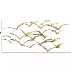 Kirklands Home Wall Plaques|Metal Flock of Birds Wall Plaque Gold