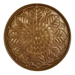 Kirklands Home Wall Plaques|Metal Floral Embossed Wall Sculpture Gold