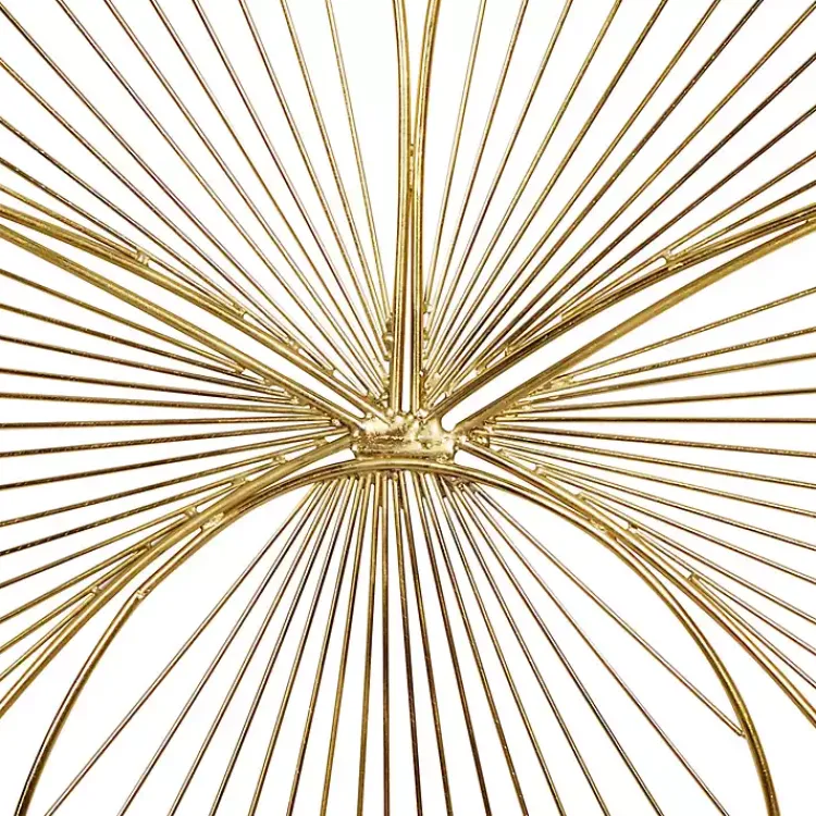 Kirklands Home Wall Plaques|Metal Frame Floral Wall Plaques, Set of 3 Gold