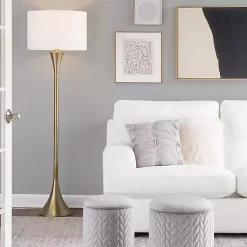 Kirklands Home Floor Lamps|Metal Hourglass Floor Lamp Gold