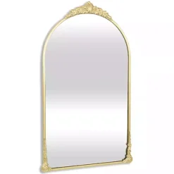 Kirklands Home Decorative Mirrors|Metal Modern Victorian Wall Mirror Gold