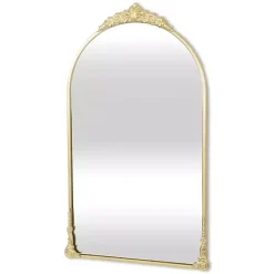 Kirklands Home Decorative Mirrors|Metal Modern Victorian Wall Mirror Gold