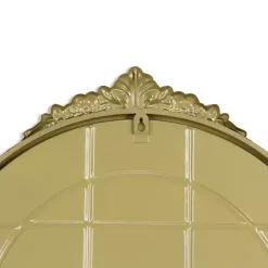 Kirklands Home Decorative Mirrors|Metal Modern Victorian Wall Mirror Gold