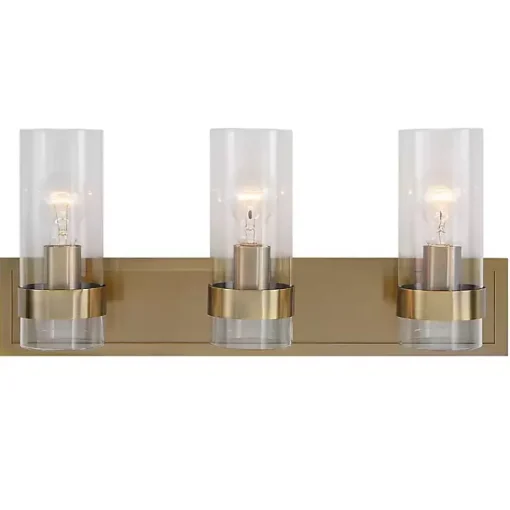 Kirklands Home Chandeliers & Pendant Lighting|Metal 3-Shade Vanity Light Gold