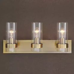 Kirklands Home Chandeliers & Pendant Lighting|Metal 3-Shade Vanity Light Gold