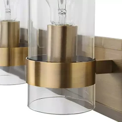 Kirklands Home Chandeliers & Pendant Lighting|Metal 3-Shade Vanity Light Gold