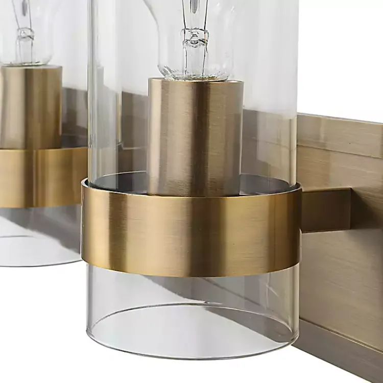 Kirklands Home Chandeliers & Pendant Lighting|Metal 3-Shade Vanity Light Gold