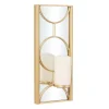Outlet Gold Mirrored Geometric Sconce Sconces