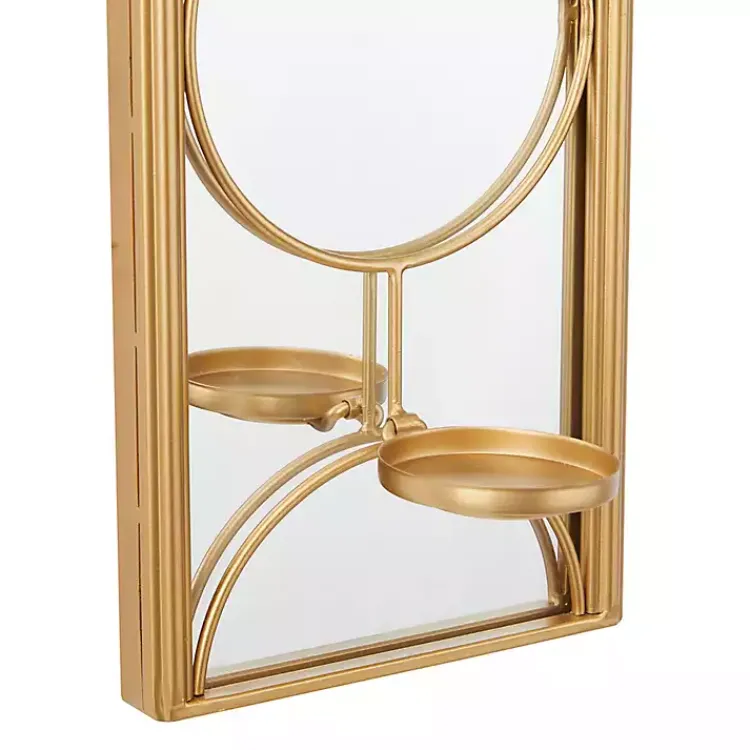 Outlet Gold Mirrored Geometric Sconce Sconces