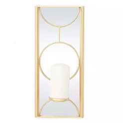 Outlet Gold Mirrored Geometric Sconce Sconces