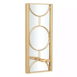 Outlet Gold Mirrored Geometric Sconce Sconces