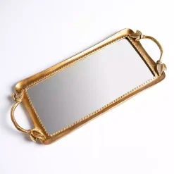 Mirrored Tray with Handles Decorative Trays