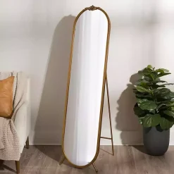 Kirklands Home Full Length & Floor Mirrors|Ornate XL Leaner Mirror Gold