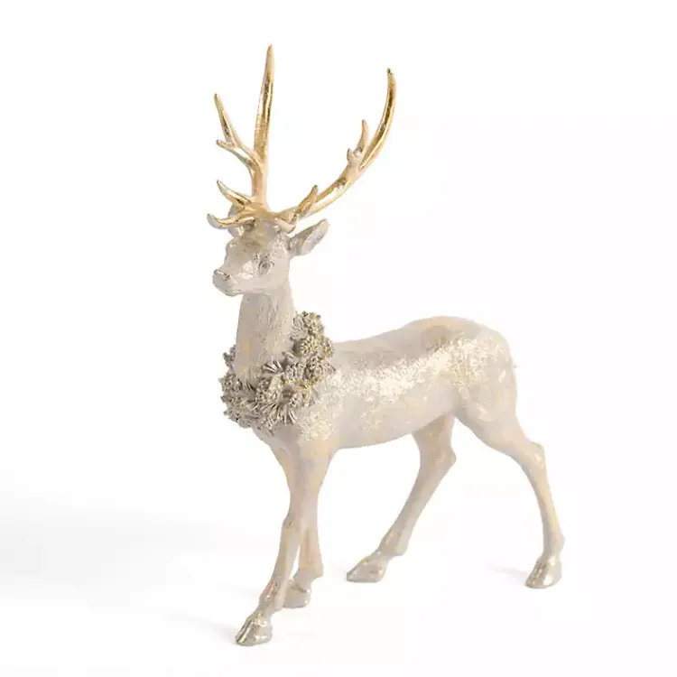 Outlet Patina Standing Deer Figurine Christmas Decorations