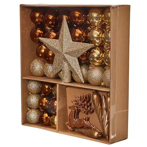 Hot 40-pc. Christmas Ornament & Star Topper Set Christmas Ornaments