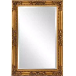 Kirklands Home Decorative Mirrors|Queen Ann Rectangular Wall Mirror Gold