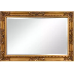 Kirklands Home Decorative Mirrors|Queen Ann Rectangular Wall Mirror Gold