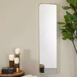 Kirklands Home Decorative Mirrors|Rectangle Beveled Wall Mirror Gold