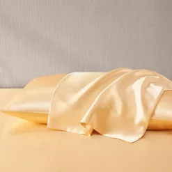 Kirklands Home Bed Sheets|Satin King 2-pc. Pillow Case Set Gold