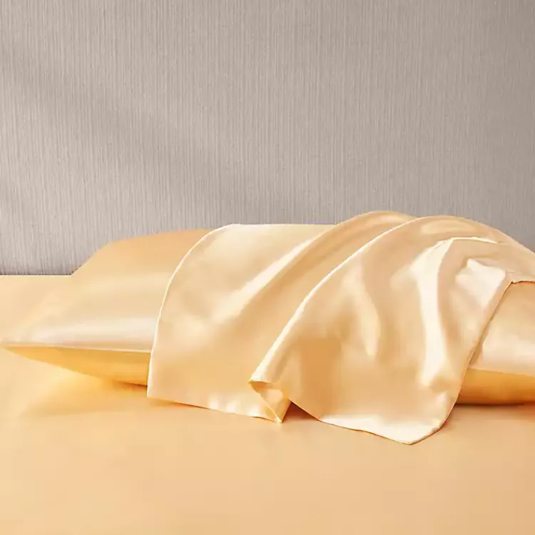 Kirklands Home Bed Sheets|Satin King 2-pc. Pillow Case Set Gold