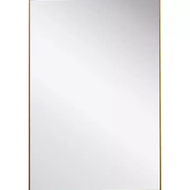Kirklands Home Framed Mirrors|Simple Frame Rectangle Wall Mirror Gold