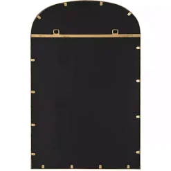 Kirklands Home Framed Mirrors|Gold Simple Round Top Wall Mirror