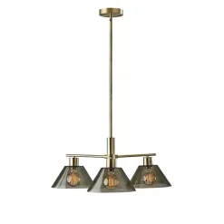 Kirklands Home Chandeliers & Pendant Lighting|Gold Smoked Glass Chandelier