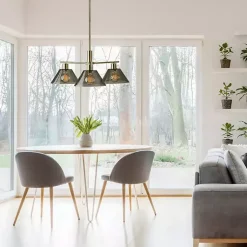 Kirklands Home Chandeliers & Pendant Lighting|Gold Smoked Glass Chandelier