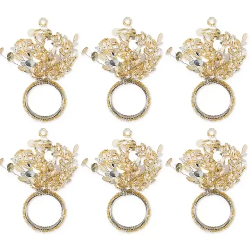 New Sparkle Napkin Rings, Set of 6 Christmas Dining & Entertaining