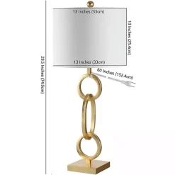 Kirklands Home Table Lamps|Gold Stacked Rings Alaia Table Lamp White