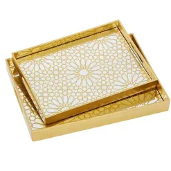 Online Sun Star 2-pc. Mirrored Tray Set Decorative Trays