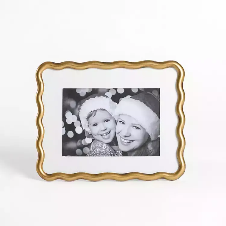 Outlet Gold Wavy Picture Frame, 5x7 Picture Frames