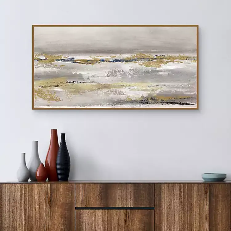 Kirklands Home Canvas Art|Golden Fog Framed Canvas Art Print Multi