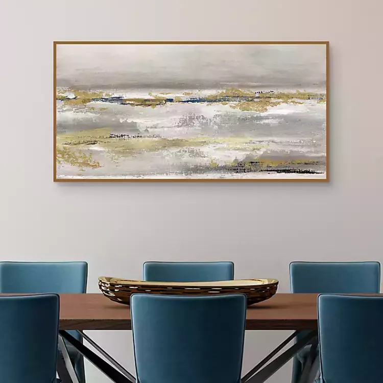 Kirklands Home Canvas Art|Golden Fog Framed Canvas Art Print Multi