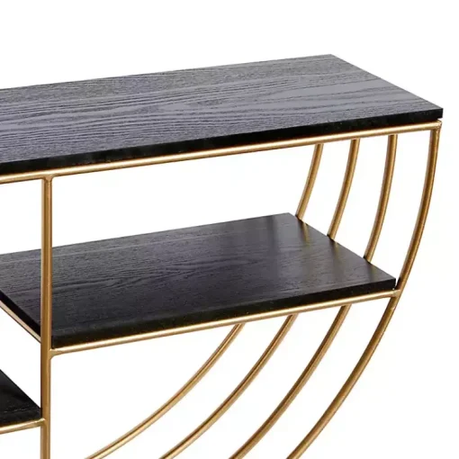 Kirklands Home Shelves|Golden Half Moon Wall Shelves