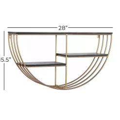 Kirklands Home Shelves|Golden Half Moon Wall Shelves