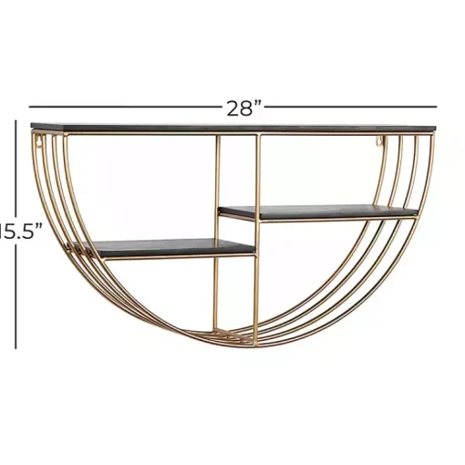 Kirklands Home Shelves|Golden Half Moon Wall Shelves