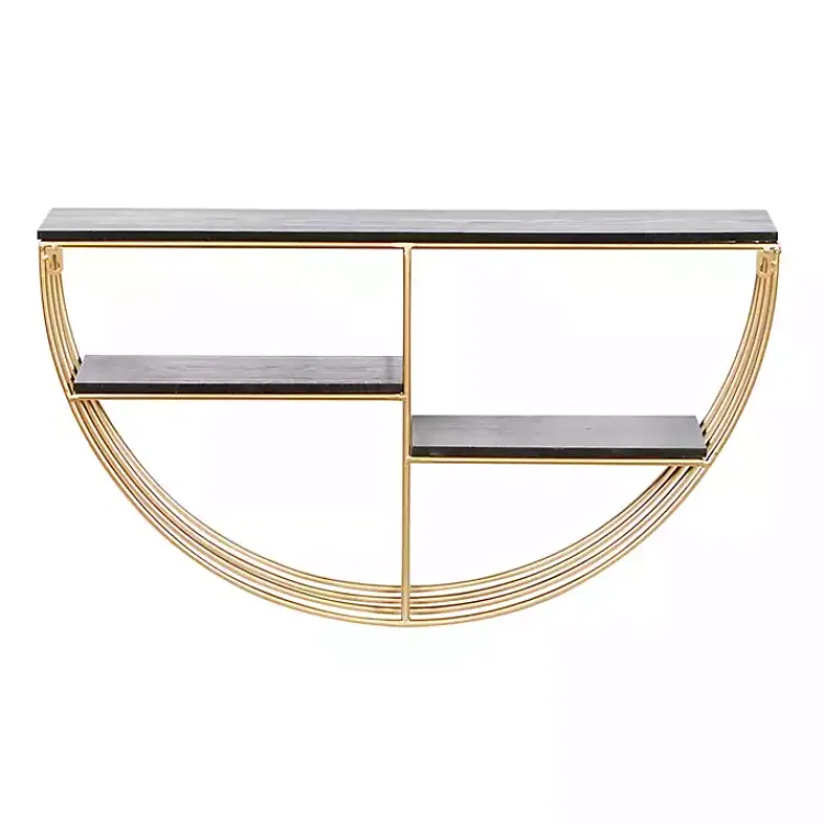 Kirklands Home Shelves|Golden Half Moon Wall Shelves
