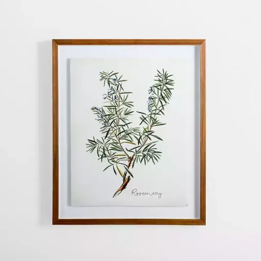 Kirklands Home Framed Art|Golden Leaves Herbs Rosemary Framed Art Print