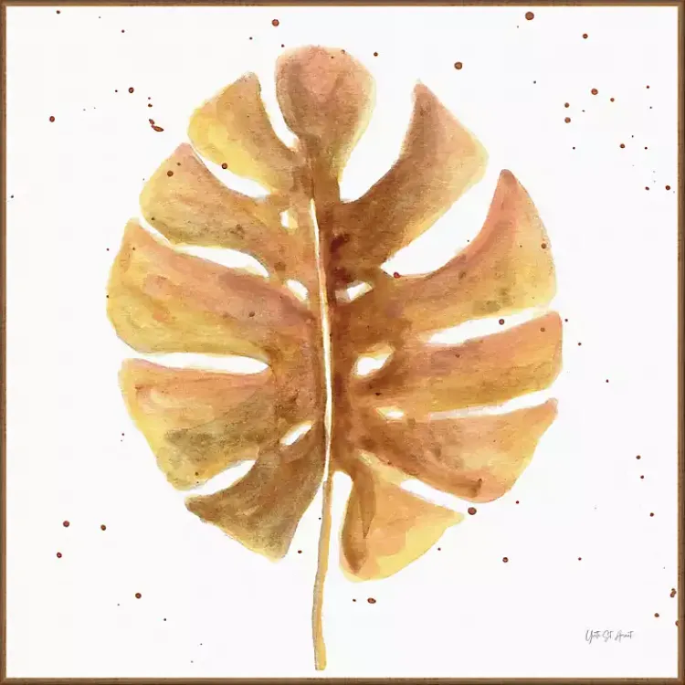 Kirklands Home Canvas Art|Golden Palm Framed Canvas Art Print