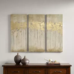 Kirklands Home Canvas Art|en Sandy Forest Canvas Art Prints, Set of 3 Gold