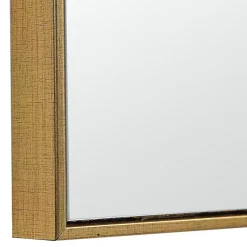 Kirklands Home Framed Mirrors|Golden Simple Rectangular Frame Wall Mirror