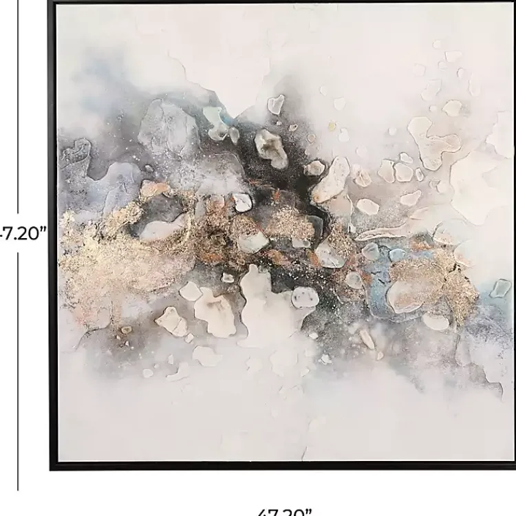 Kirklands Home Canvas Art|Golden Watercolor Framed Canvas Art Print