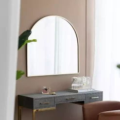 Kirklands Home Decorative Mirrors|en Wide Arched Wall Mirror Gold