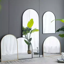 Kirklands Home Decorative Mirrors|en Wide Arched Wall Mirror Gold