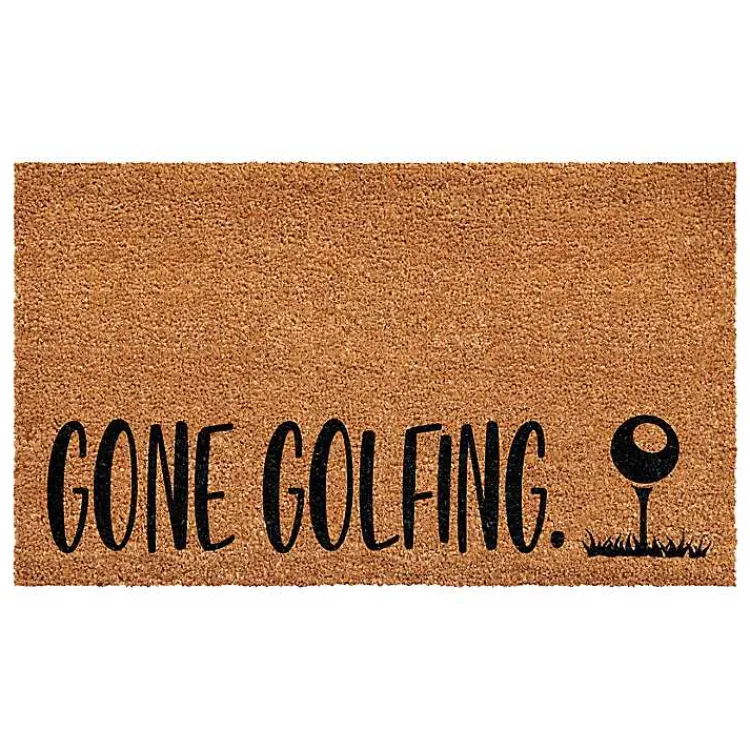 Kirklands Home Doormats|Gone Golfing Coir Doormat