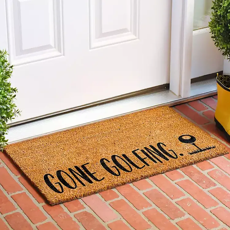 Kirklands Home Doormats|Gone Golfing Coir Doormat