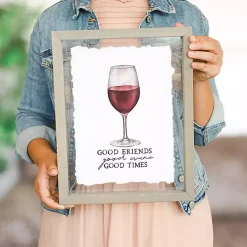 Kirklands Home Wall Quotes & Signs|Good Friends Good Wine Wall Plaque
